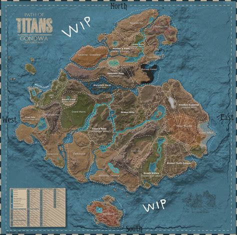 path of titans map with names